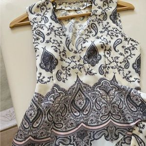 Banana Republic silk wrap around top .